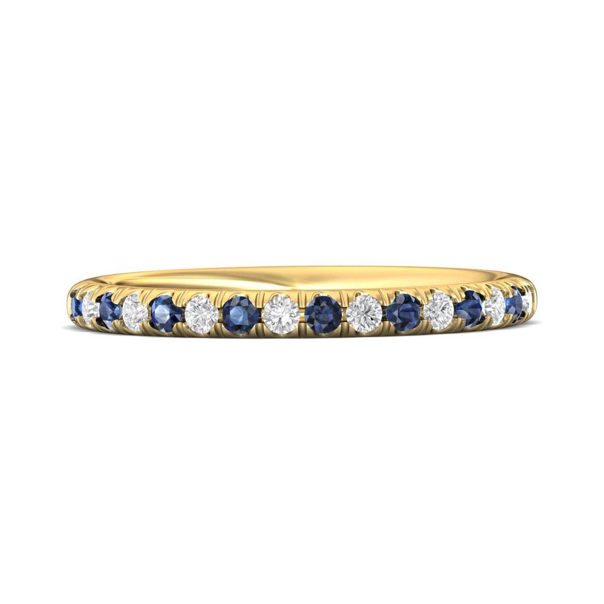 diamond eternity ring pave sapphire