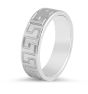 Gents Wedding Band 8.00MM with Classic Greek Ornament