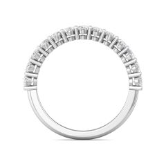 1.00CT Platinum Oval Shape Diamond Ring Share Prong Setting In 18K White Gold