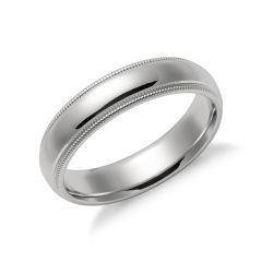 Milgrain Comfort Fit Wedding Ring