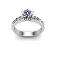18k White Gold Diamond Engagement Ring 