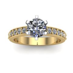 18K 2tONE Diamond Engagement Ring 