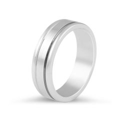 Gents Wedding Band with double inlay feature