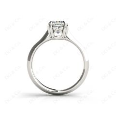 Cushion Cut Classic Four Claws Diamond Engagement Ring in Platinum