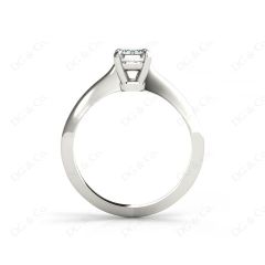 Emerald cut classic diamond solitaire engagement ring in Platinum