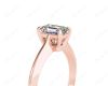 Emerald cut classic diamond solitaire engagement ring in 18K Rose