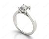 Princess Cut Solitaire Diamond Engagement Ring with 4 Claw Set centre stone in Platinum