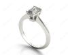 Emerald cut classic diamond solitaire engagement ring in Platinum