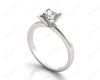 Princess Cut Diamond Engagement Ring with Claw set centre stone in Platinum