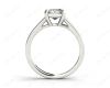 Princess Cut Solitaire Diamond Engagement Ring with 4 Claw Set centre stone in Platinum