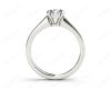 Round Cut Diamond Engagement Ring with Claw set centre stone in Platinum