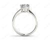 Round Cut Diamond Engagement Ring with Claw set centre stone in Platinum