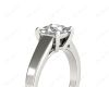 Princess Cut Solitaire Diamond Engagement Ring with 4 Claw Set centre stone in Platinum