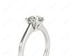 Round Cut Diamond Engagement Ring with Claw set centre stone in Platinum