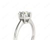 Round Cut Diamond Engagement Ring with Claw set centre stone in Platinum