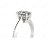 Emerald cut classic diamond solitaire engagement ring in Platinum