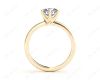 Round Cut Diamond Engagement Ring with Claw set centre stone in 18K Yellow