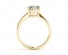 Round Cut Diamond Engagement Ring with Claw set centre stone in 18K Yellow