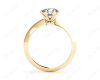 Round Cut Classic Six Claw Diamond Engagement Solitaire Ring in 18K Yellow