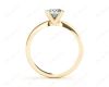 Princess Cut Diamond Engagement Ring with Claw set centre stone in 18K Yellow