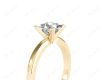 Princess Cut Diamond Engagement Ring with Claw set centre stone in 18K Yellow