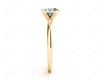 Princess Cut Diamond Engagement Ring with Claw set centre stone in 18K Yellow