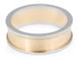 18 Karat 2 tone yellow metal mens wedding bands