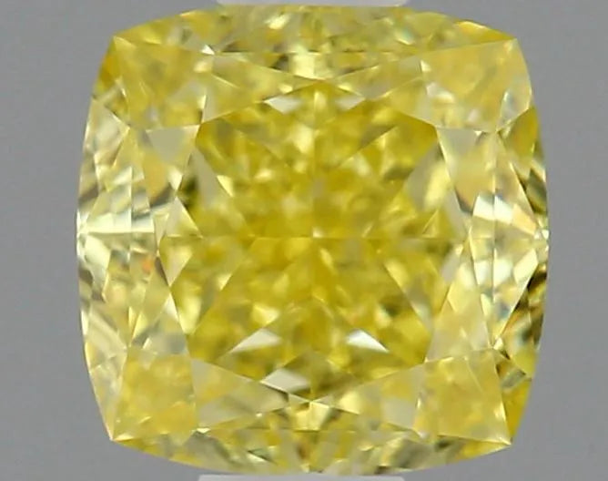 0.50ct Cushion brilliant Natural Diamond (Colour Fancy Intense Yellow, Clarity VVS1, GIA Certified)