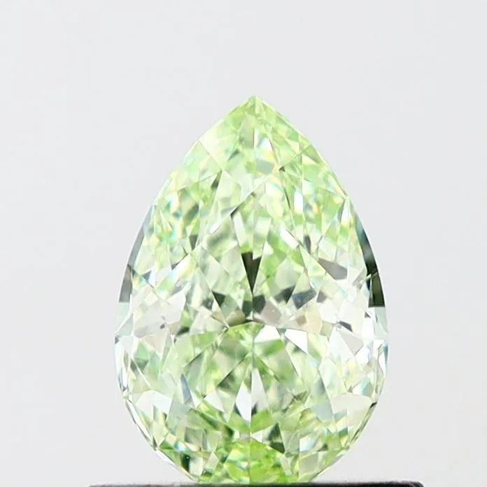 0.61ct Pear Natural Diamond (Colour Fancy Intense Yellowish Green, Clarity VS2, GIA Certified)