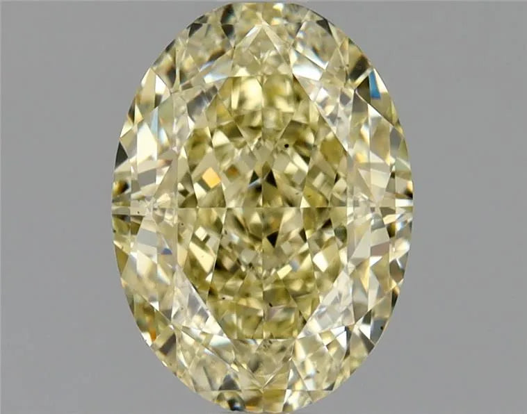 1.40ct Oval Natural Diamond (Colour Fancy Light Yellow, Clarity SI1, GIA Certified)