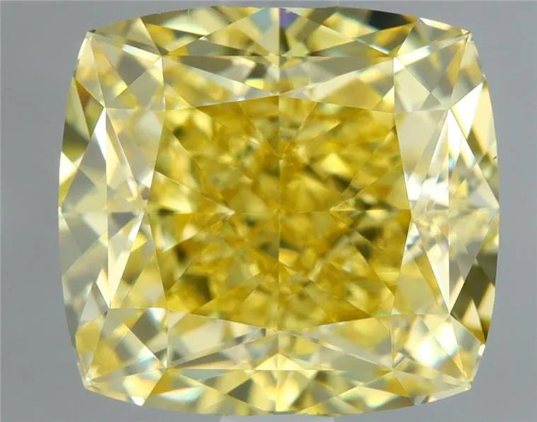 1.50ct Cushion brilliant Natural Diamond (Colour Fancy Intense Yellow, Clarity VS1, GIA Certified)