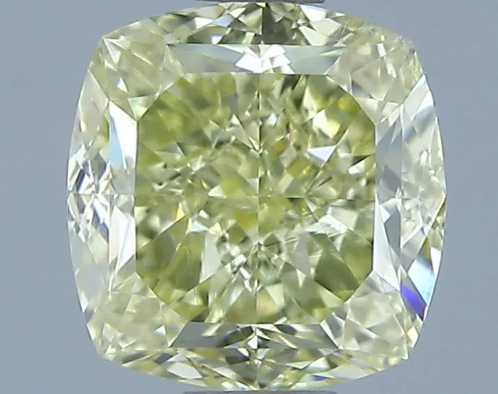 1.50ct Cushion brilliant Natural Diamond (Colour Fancy Light Yellow, Clarity SI1, GIA Certified)