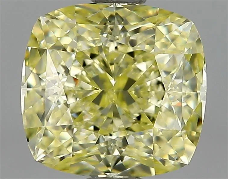 1.53ct Cushion brilliant Natural Diamond (Colour Fancy Light Yellow, Clarity VVS2, GIA Certified)