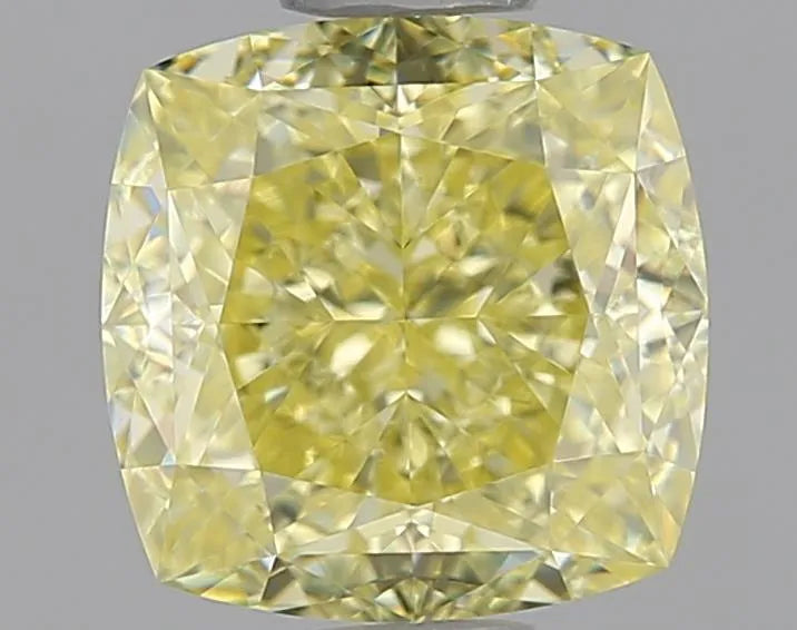 1.70ct Cushion brilliant Natural Diamond (Colour Fancy Intense Yellow, Clarity VS1, GIA Certified)