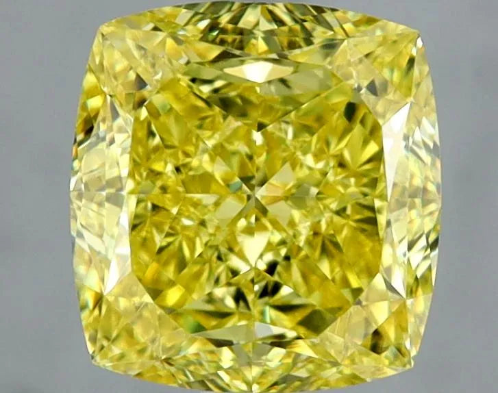1.70ct Cushion brilliant Natural Diamond (Colour Fancy Intense Yellow, Clarity VVS2, GIA Certified)