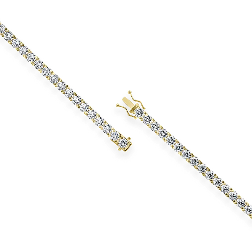 Lilly 1OCT Lab Grown Diamond Tennis Necklace Classic Four Claw Setting - 18K Yellow