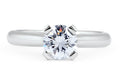 1.00CT Solitaire Diamond Engagement Ring Round Brilliant Cut In 18K White Gold - DG & Co. Jewellery