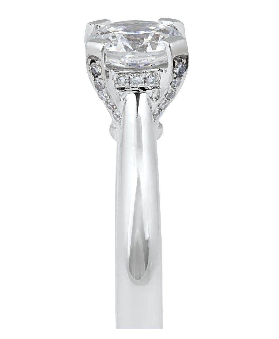 1.00CT Solitaire Diamond Engagement Ring Round Brilliant Cut In 18K White Gold - DG & Co. Jewellery