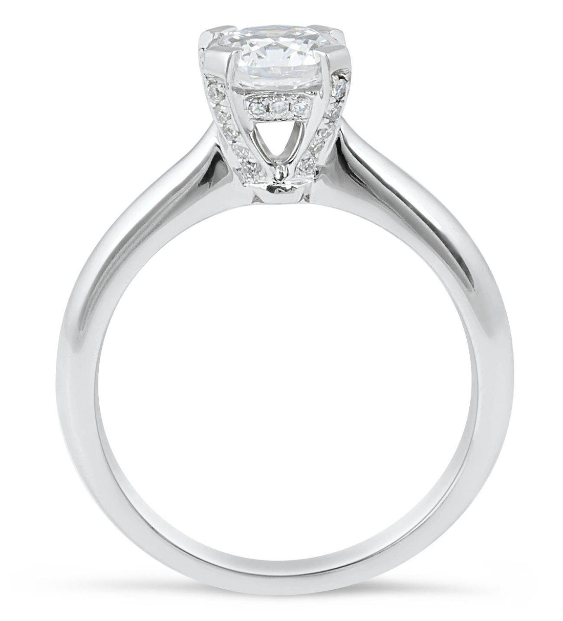 1.00CT Solitaire Diamond Engagement Ring Round Brilliant Cut In 18K White Gold - DG & Co. Jewellery