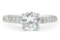 High Setting Diamond Engagement Ring with Pave Setting Side Stones - DG & Co. Jewellery