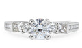 5 Stones Diamond Engagement Ring with Channel Setting Side Stones - DG & Co. Jewellery