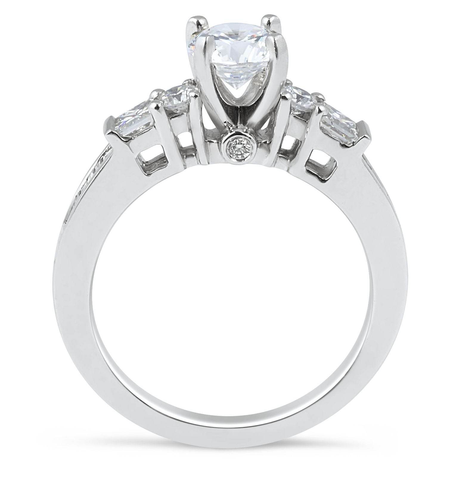 5 Stones Diamond Engagement Ring with Channel Setting Side Stones - DG & Co. Jewellery