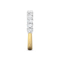 Oval Diamond Half Eternity Wedding Band Prong Setting In 18K White and Yellow Gold - DG & Co. Jewellery