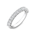 1.00CT Platinum Oval Shape Diamond Ring Share Prong Setting In 18K White Gold - DG & Co. Jewellery