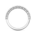 1.00CT Platinum Oval Shape Diamond Ring Share Prong Setting In 18K White Gold - DG & Co. Jewellery