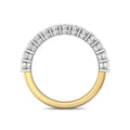 Oval Diamond Half Eternity Wedding Band Prong Setting In 18K White and Yellow Gold - DG & Co. Jewellery
