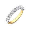 Oval Diamond Half Eternity Wedding Band Prong Setting In 18K White and Yellow Gold - DG & Co. Jewellery