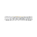 Oval Diamond Half Eternity Wedding Band Prong Setting In 18K White and Yellow Gold - DG & Co. Jewellery