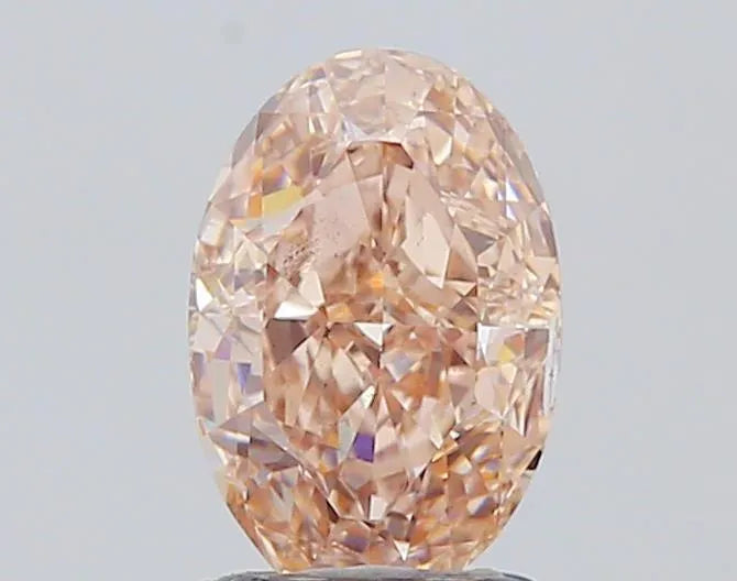 2.00ct Oval Lab Grown Diamond (Colour Fancy Light Brown, Clarity SI1, IGI Certified)