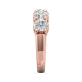 Five Stone Shared Prong Contour Diamond Wedding Ring In 18K Rose Gold - DG & Co. Jewellery